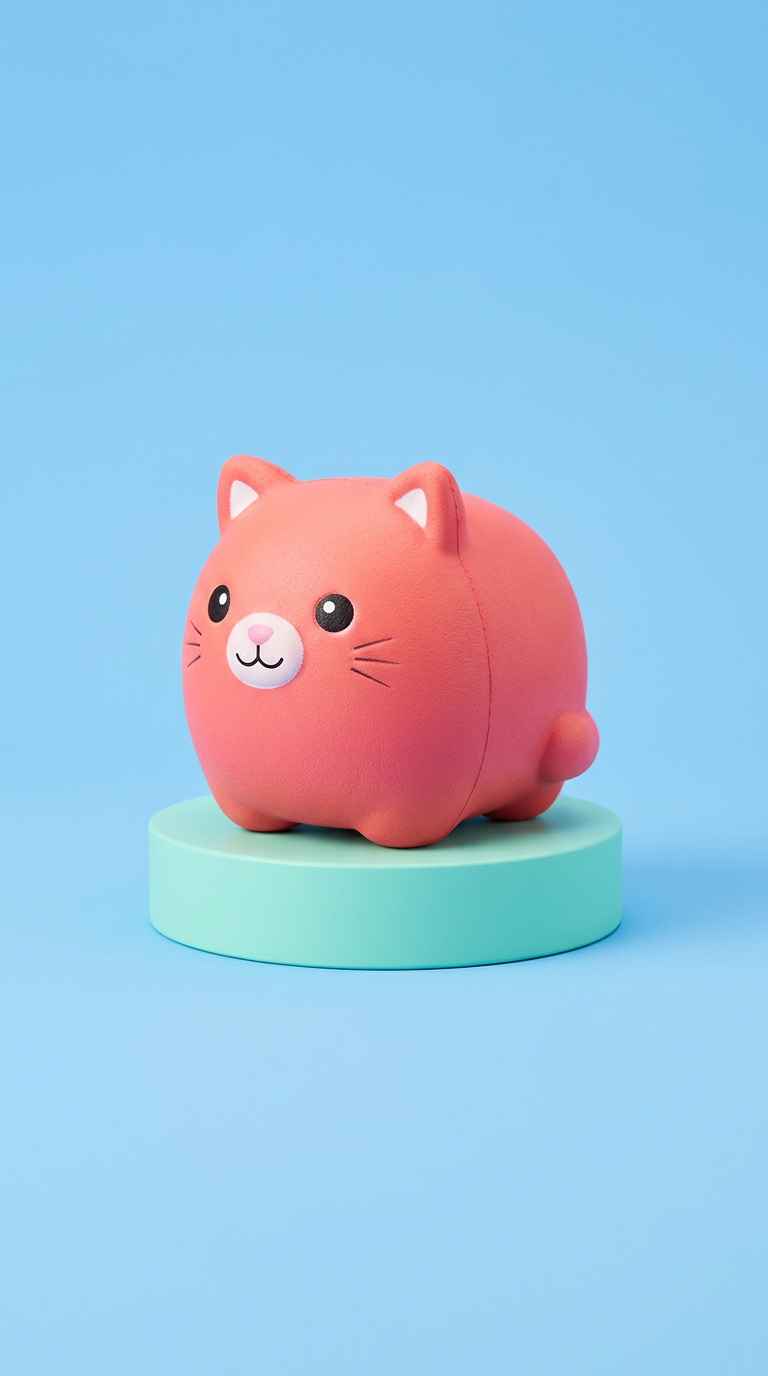 Coral Cat slow-rise squishy