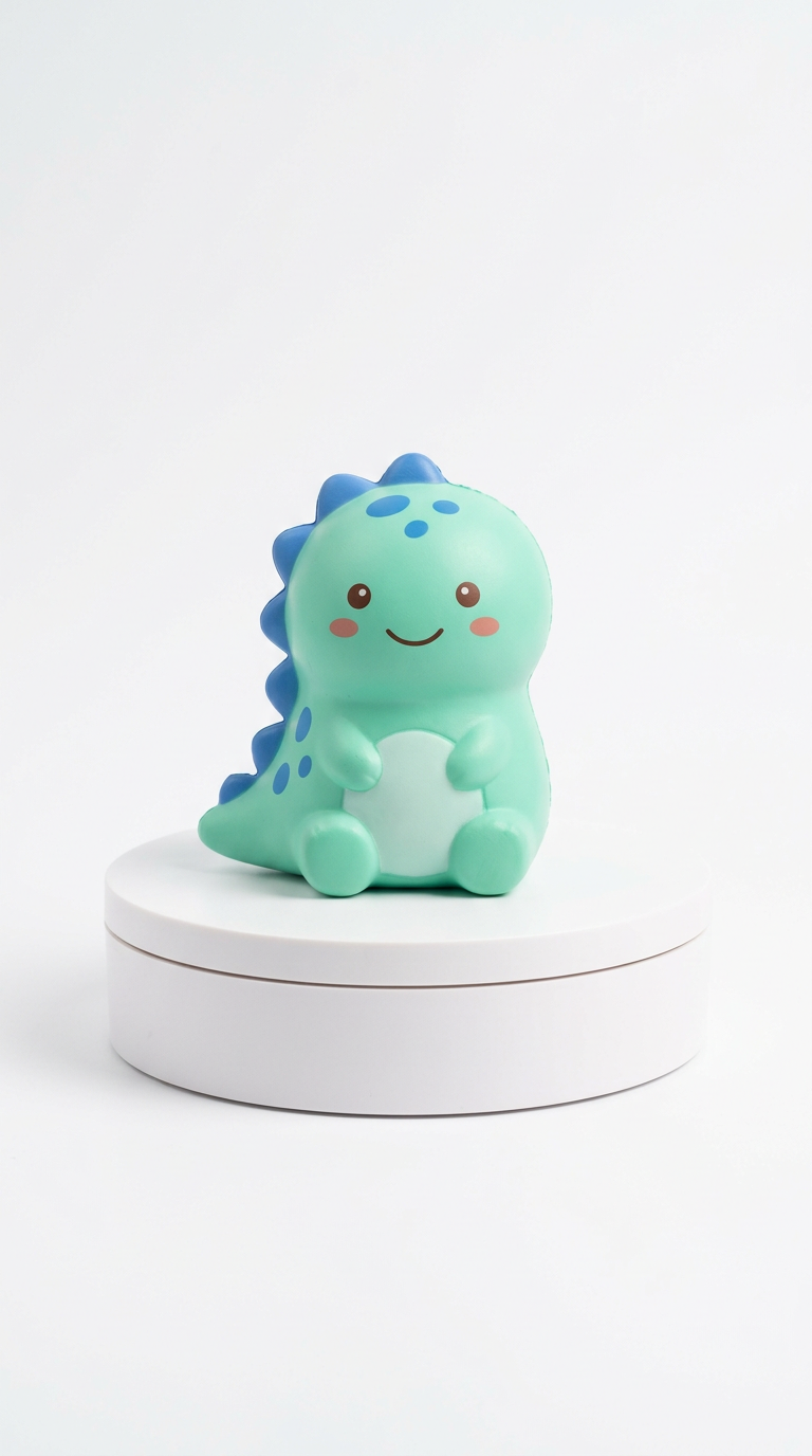 Minty Dino squishy desk pal